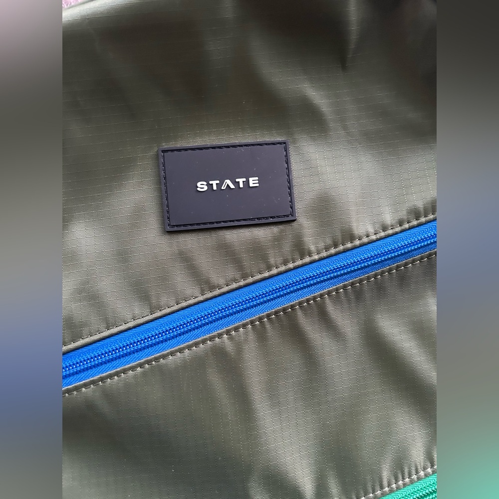 State Kane Kids Double Pocket Olive Backpack - Picture 3 of 9